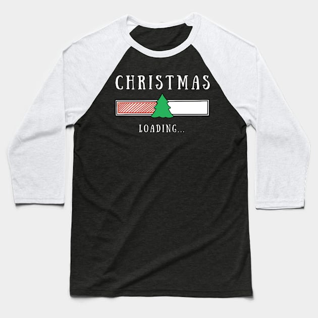 Christmas Loading Xmas Progress Baseball T-Shirt by BadDesignCo